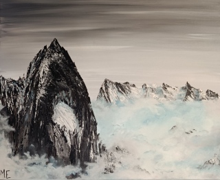 Les Drus en arrière plan grandes Jorasses et l'aiguille du Géant, massif du Mont Blanc - Massif du Mont Blanc