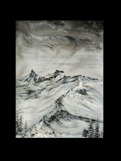 Panorama depuis Auris - Massif de l'Oisans