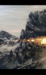 Soleil couchant sur combe Laval, Vercors - Impression de luminosité