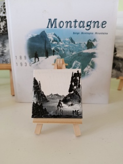 mathilde-evrard-art - Serie cyclisme sur mini toiles