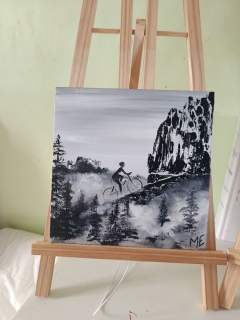 mathilde-evrard-art - Serie cyclisme sur mini toiles